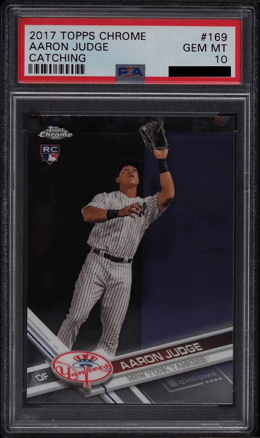 2017 Topps Chrome Aaron Judge Base (Catching) #169 PSA 10