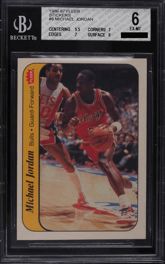 Michael Jordan [Sticker] (1986 Fleer)