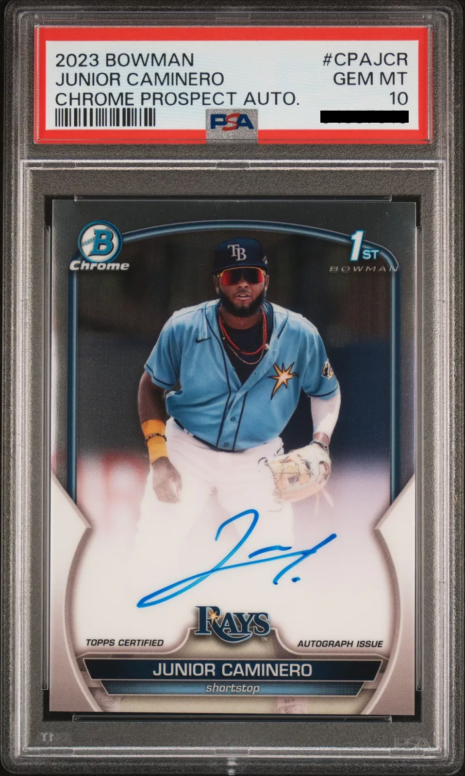 Junior Caminero [Chrome Prospect Autographs]