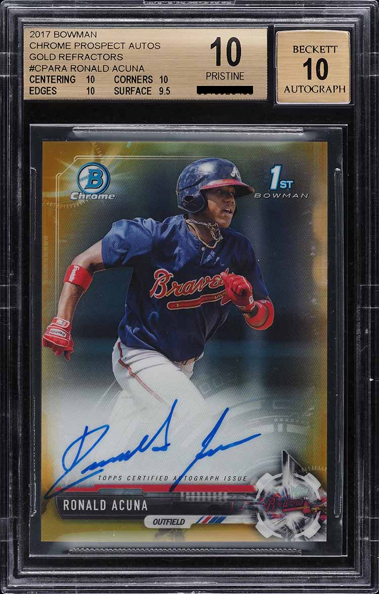 Ronald Acuna Jr. [Chrome Prospect Autographs Gold Refractor /50]