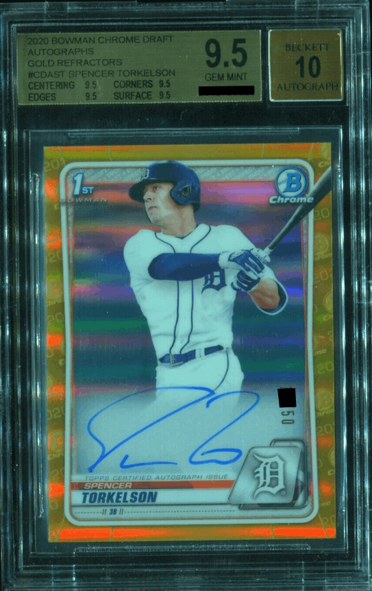 Spencer Torkelson [Chrome Draft Picks Autographs Gold Refractor /50]