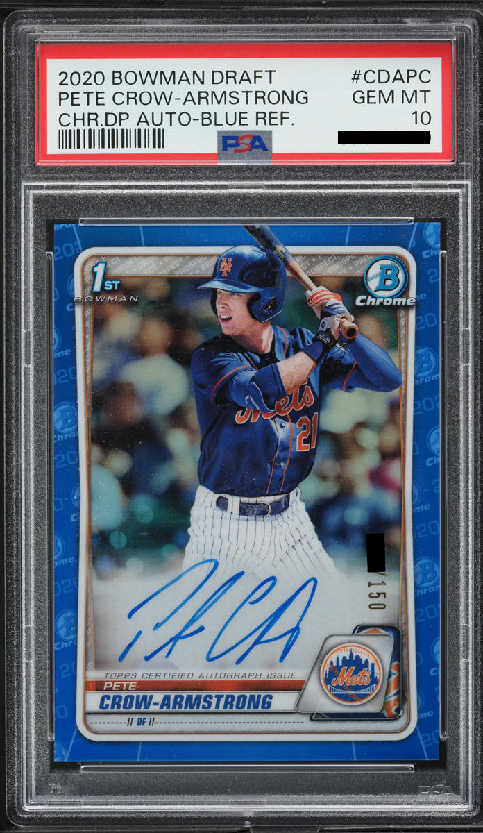 Pete Crow-Armstrong [Chrome Draft Picks Autographs Blue Refractor /150]