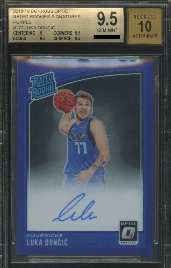 Luka Doncic [Rated Rookie Signatures Autograph Purple]