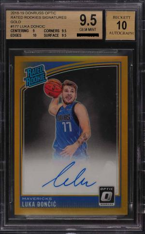 Luka Doncic [Rated Rookie Signatures Autograph Gold /10]