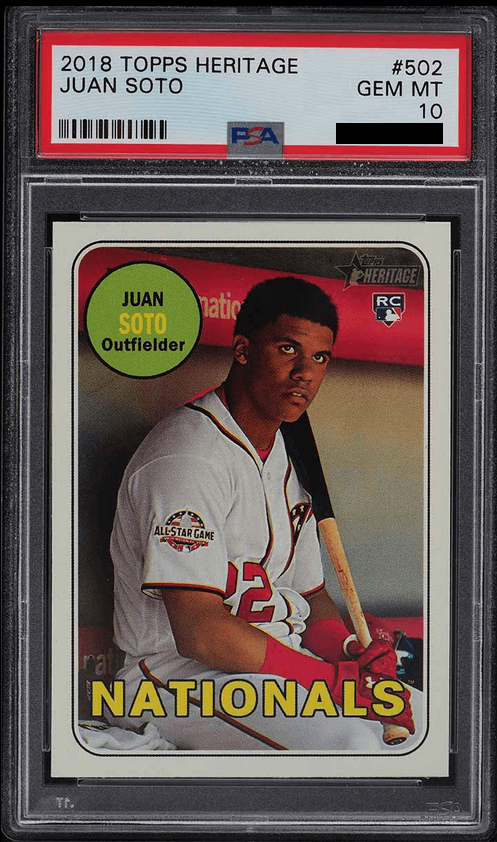 2018 Topps Heritage Juan Soto Base #502 PSA 10