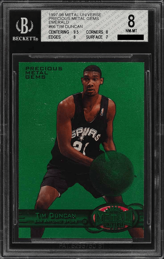 Tim Duncan [Precious Metal Gems (PMG) Green /10]