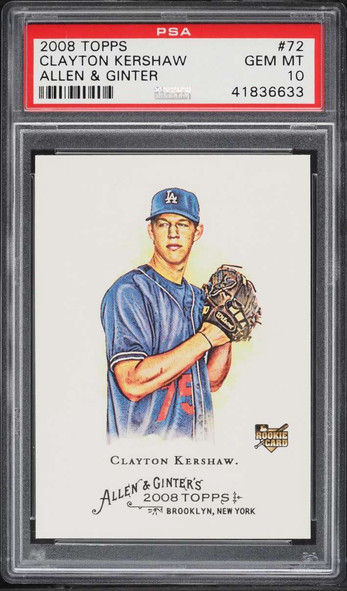 2008 Topps Allen & Ginter Clayton Kershaw #72 PSA 10