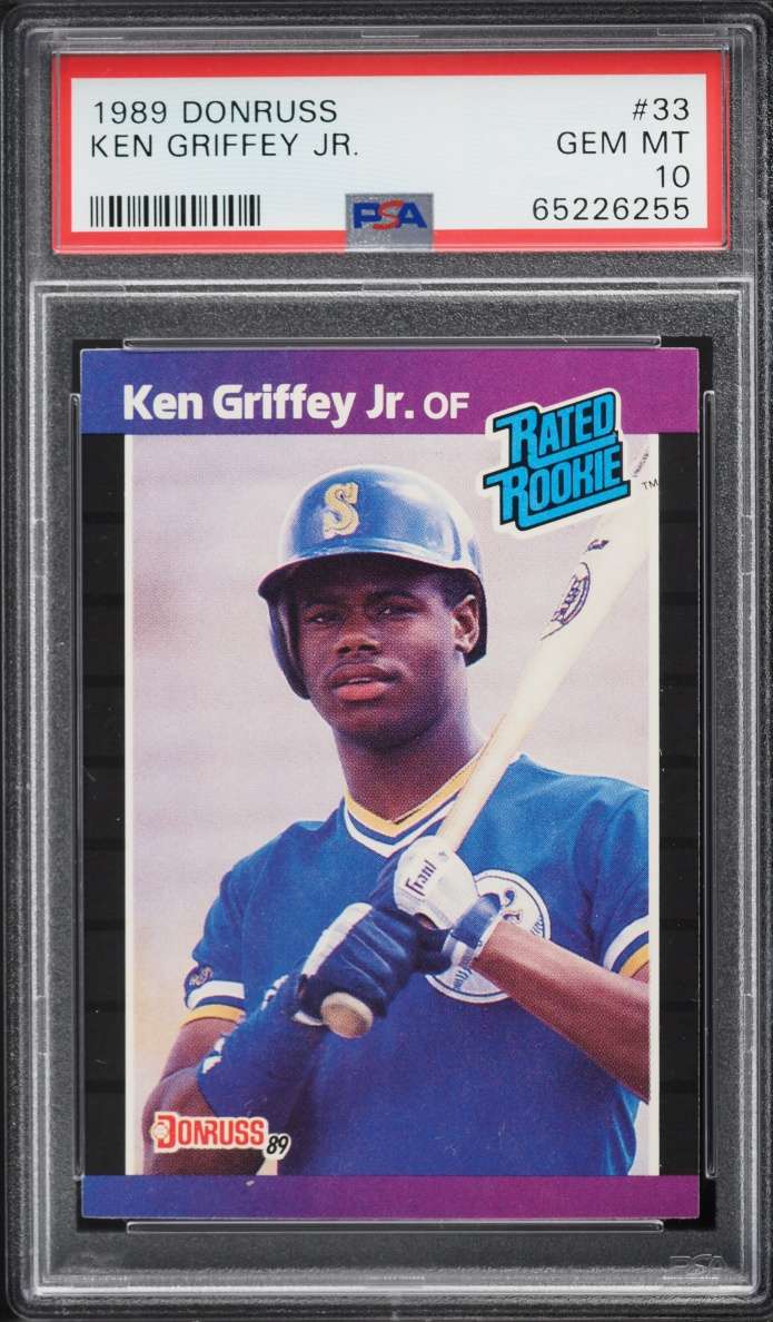 1989 Donruss Ken Griffey Jr. Rated Rookie Base #33 PSA 10