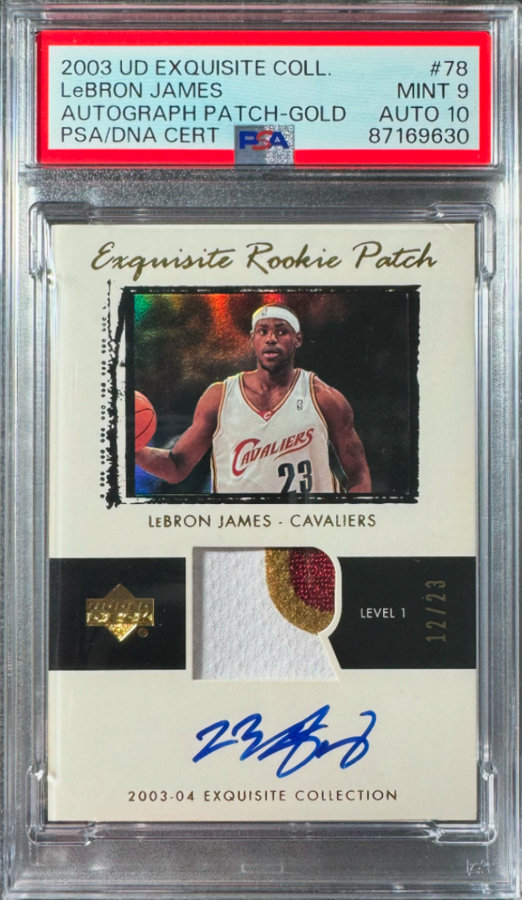 LeBron James card visual from Card Ladder