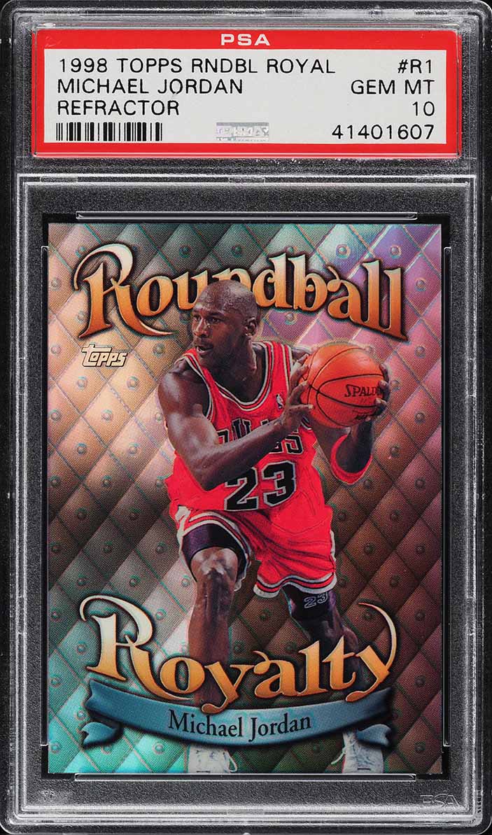 1998 Topps Michael Jordan Roundball Royalty Refractor (W/o Coating) PSA 10