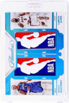 Paolo Banchero 2022 Panini Flawless Dual Logoman Patches Paolo Banchero/Lebron James #DLM-ROY /1 card from Card Ladder