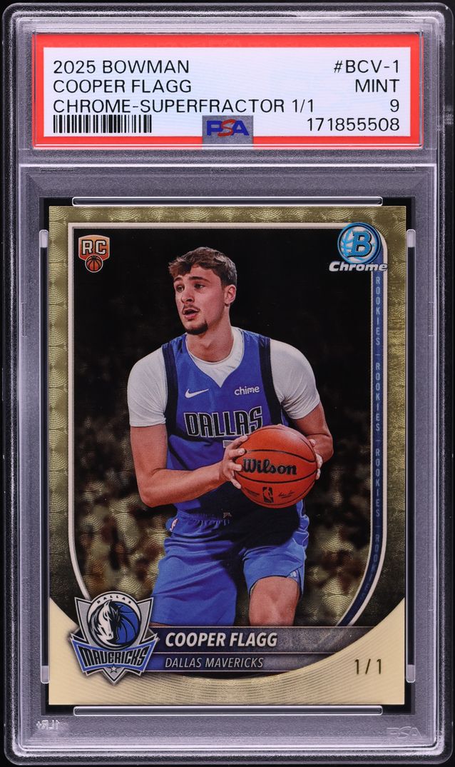 2025 Bowman Chrome Superfractor Cooper Flagg Rookie #BCV-1 1/1 PSA 9 card from Card Ladder