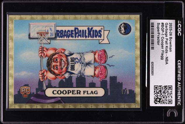 2025 Bowman Garbage Pail Kids NBA Superfractor Cooper Flagg Rookie #BGP-1 1/1 CGC Authentic card from Card Ladder