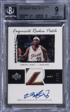 LeBron James card visual from Card Ladder
