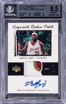 LeBron James card visual from Card Ladder