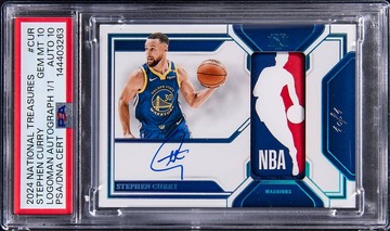 Stephen Curry 2024-25 National Treasures Logoman Autograph card from Card Ladder