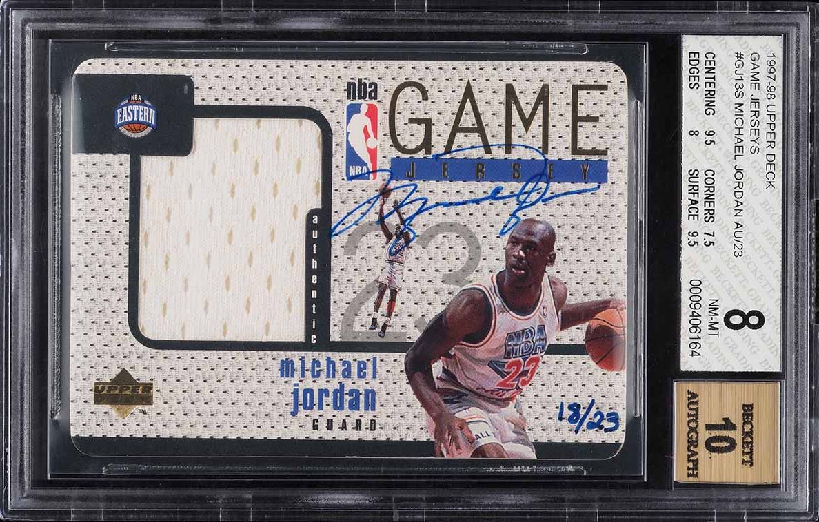 Michael Jordan card visual from Card Ladder