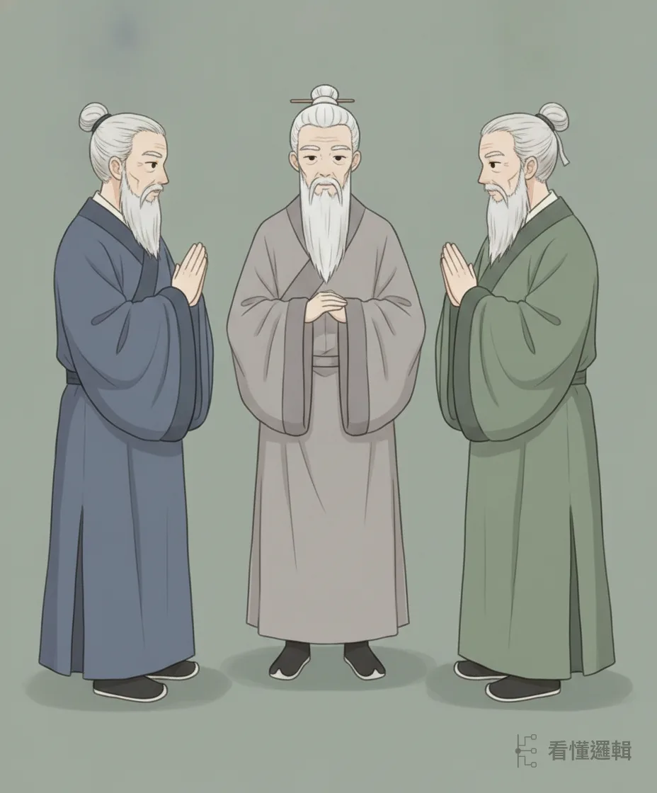 他找上同樣落第的忘年之交劉概、賈同。三位白髮老者相約：不急在這一時，再等三年，一同再考。「目下緊事休相問」，急不得。