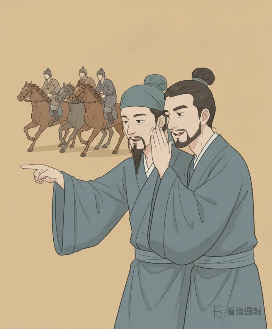 田忌常與齊威王賽馬，總是輸。孫臏獻上一計：用下等馬對上等馬，再以上等、中等馬依序對應——順序一換，反敗為勝。