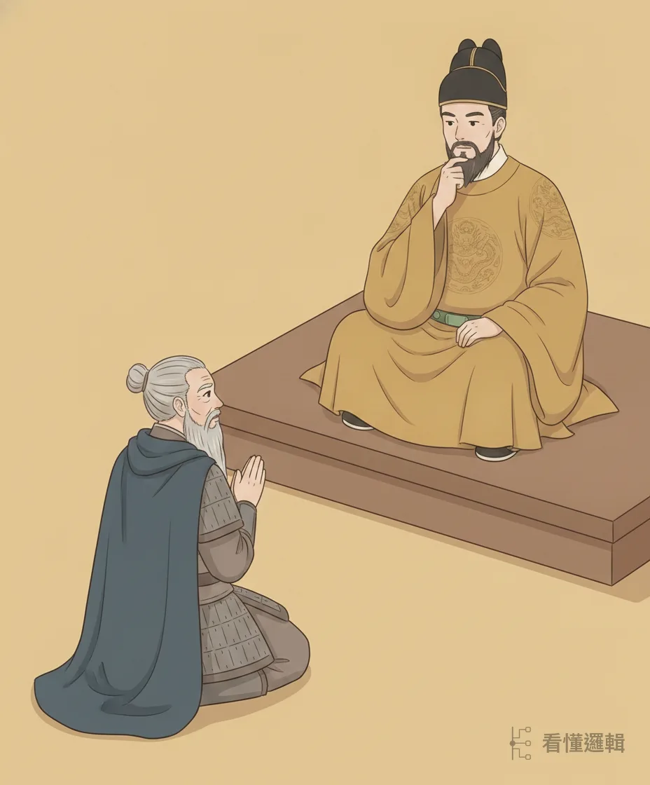 多年後，漢武帝發兵征匈奴，年邁的李廣再三請纓，才勉強獲准擔任先鋒。他求得太久，也太想證明自己。