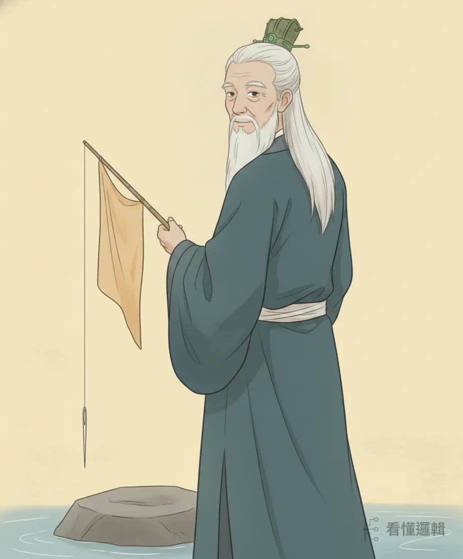 能力與準備都在手上，缺的往往只是那一場「相逢」的時機。與其硬闖茫茫江水，不如像磻溪垂釣那樣沉得住氣——機會是等來的，不是追來的；等得起的人，才釣得到屬於自己的王侯。