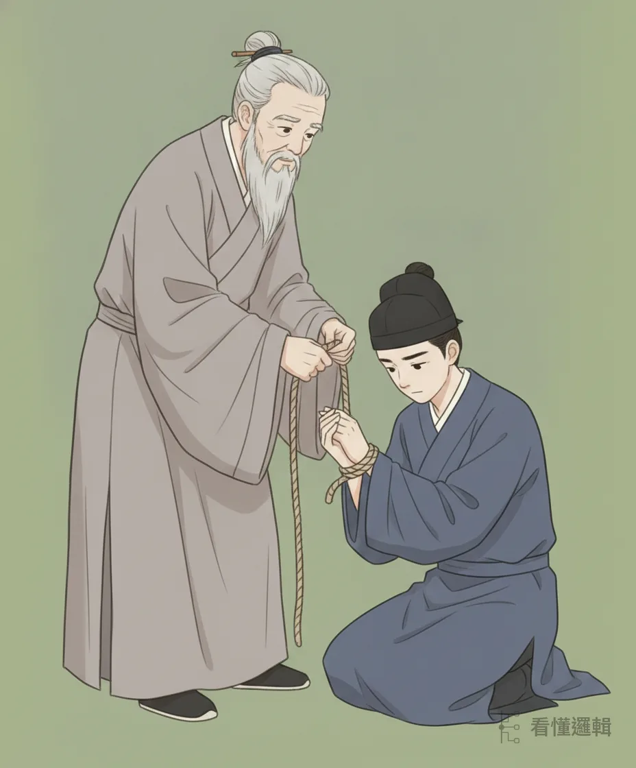 郭子儀聽說兒子闖了禍，大驚失色，親手把郭曖綁了，要帶進宮去請罪。