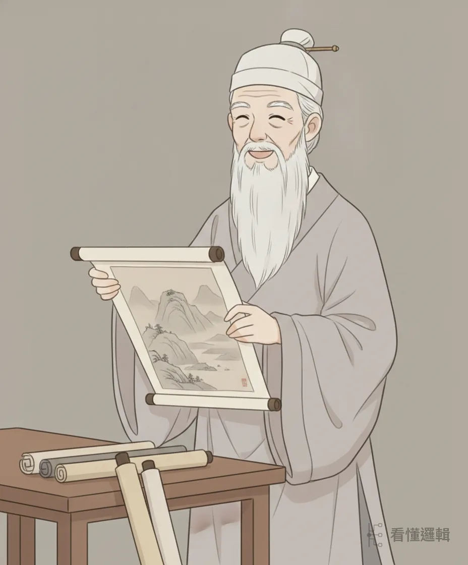 他還曾奉命繪製《尚書》《孝經》等圖，畫藝亦精。政務、書、畫樣樣拿得出手——本事長在自己身上，走到哪裡都用得上。