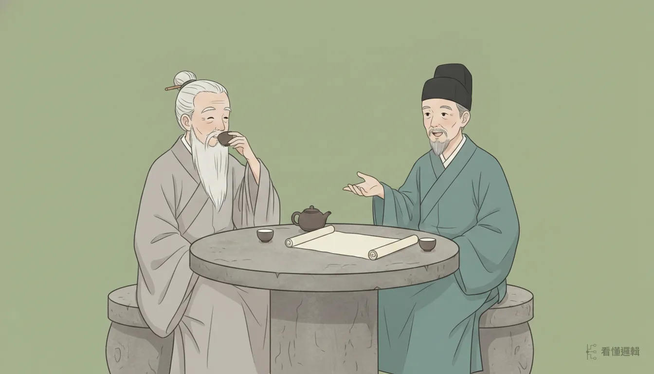 兩位才子相交，話裡藏鋒、你來我往，卻是「一向前途無難事」的從容——胸中有丘壑，才敢這樣談笑。