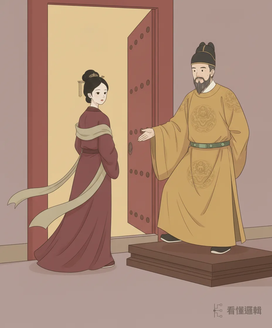 唐高宗即位，又把她召回宮中，先立為宸妃。一扇原已關上的門，竟又為她開了。