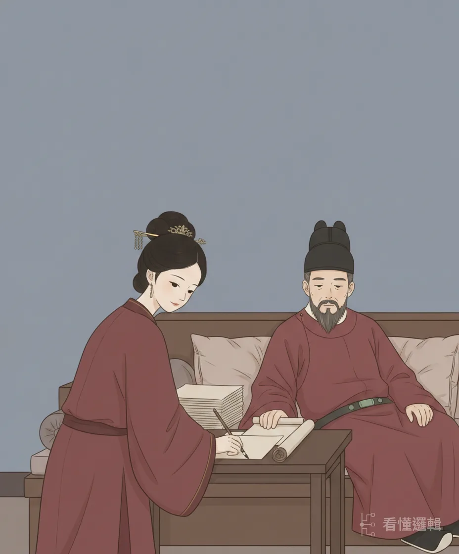 高宗身體不好、難以親理朝政，常讓她代為裁斷。大權，就這樣一點一點落到她手上。