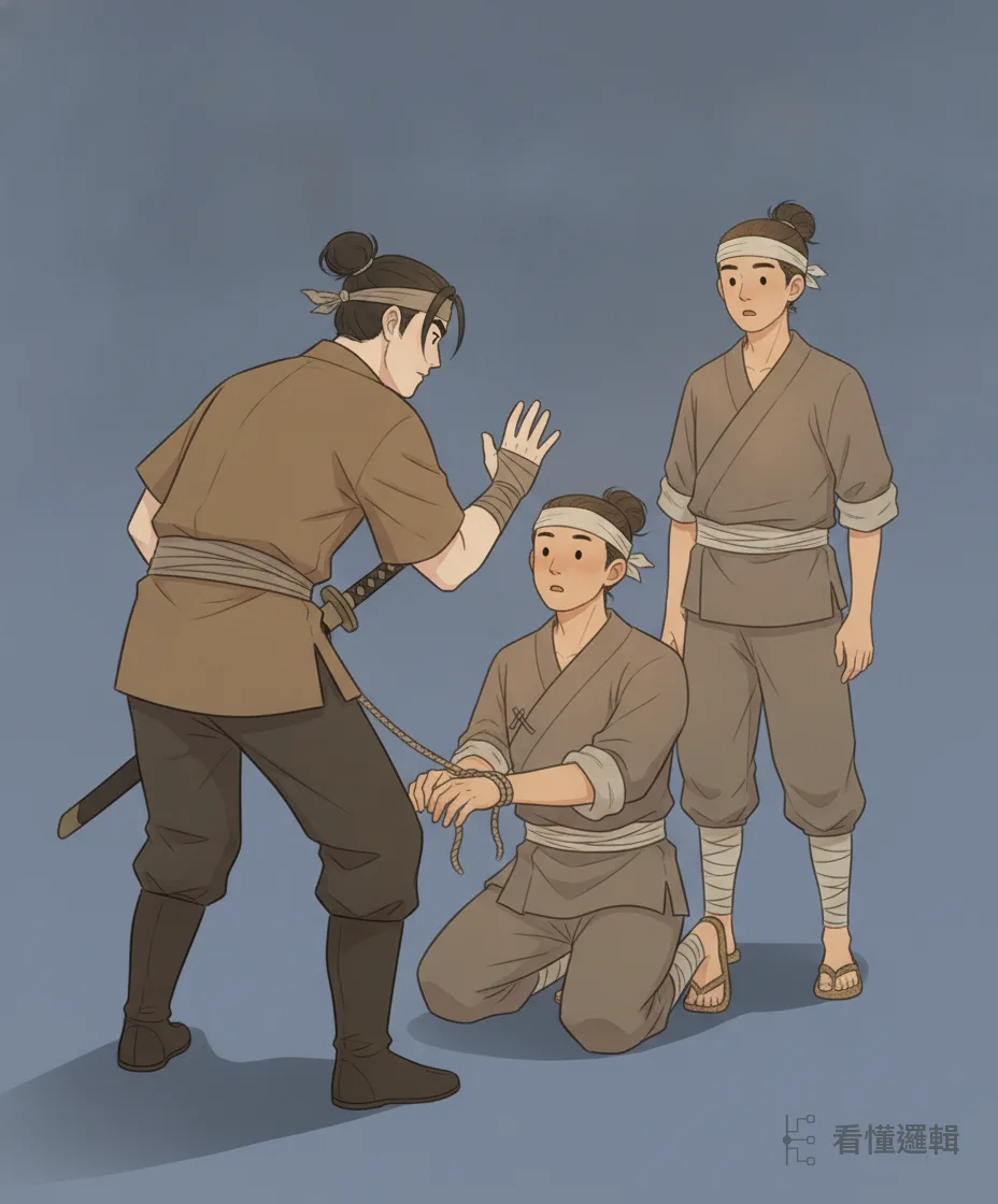 劉邦盤算：這樣下去人也跑得差不多了，終究難逃問罪。索性趁夜把剩下的人全放了，自己也打算就此亡命。眼下雖是走投無路的小亭長，卻正是日後「蛇身意欲變成龍」的起點。