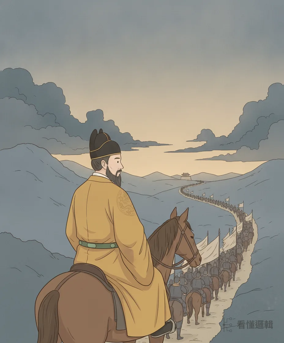太宗採納了勸諫，下令班師。這一役攻下十城、收編七萬多戶，卻也傷亡不小、戰馬折損大半——只能算慘勝，收手方是明智。