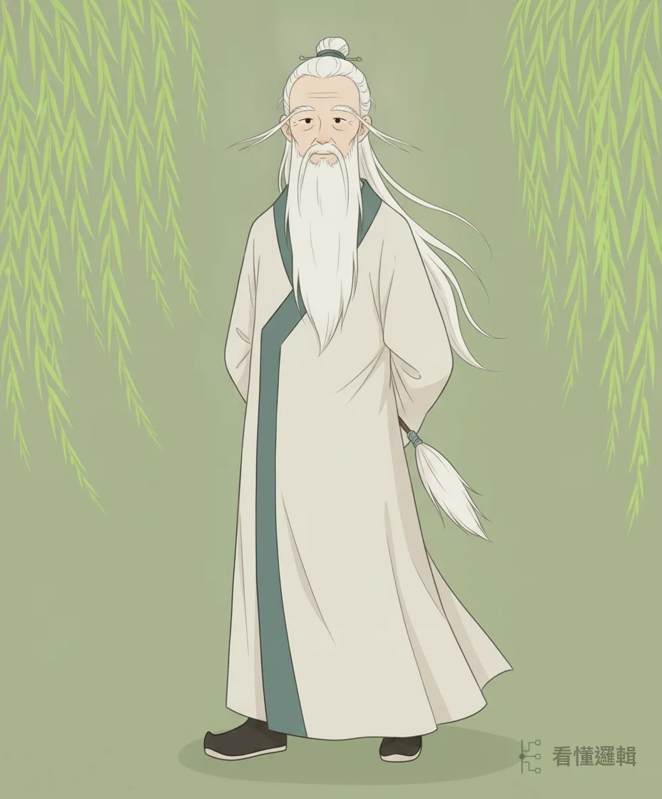 彭祖，先秦傳說裡的人物——相傳到商朝末年已七百六十歲，容貌卻絲毫不見蒼老。他性情恬淡、不慕名利，像春日蒼蒼的綠柳，看似無為，其實正養在最好的時候。