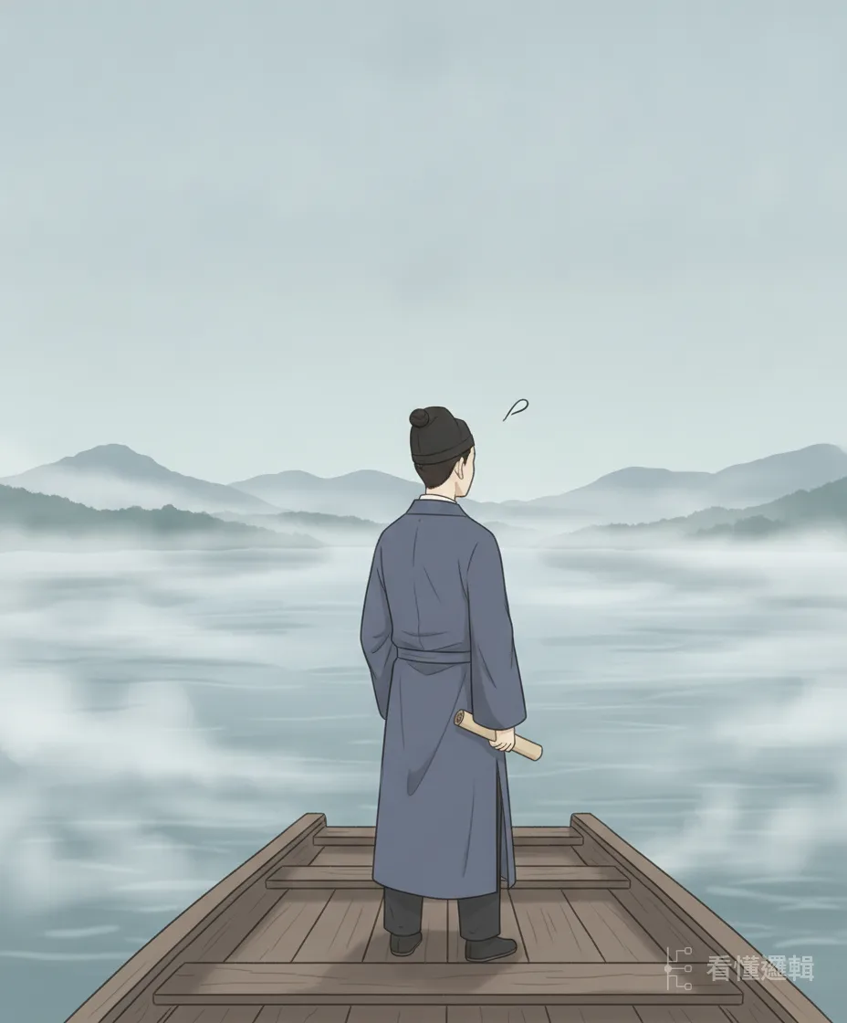 海瑞領了旨意動身。前路就像將渡的長江，水面又寬又茫，望不到邊——一趟差事底下，暗藏著殺機。