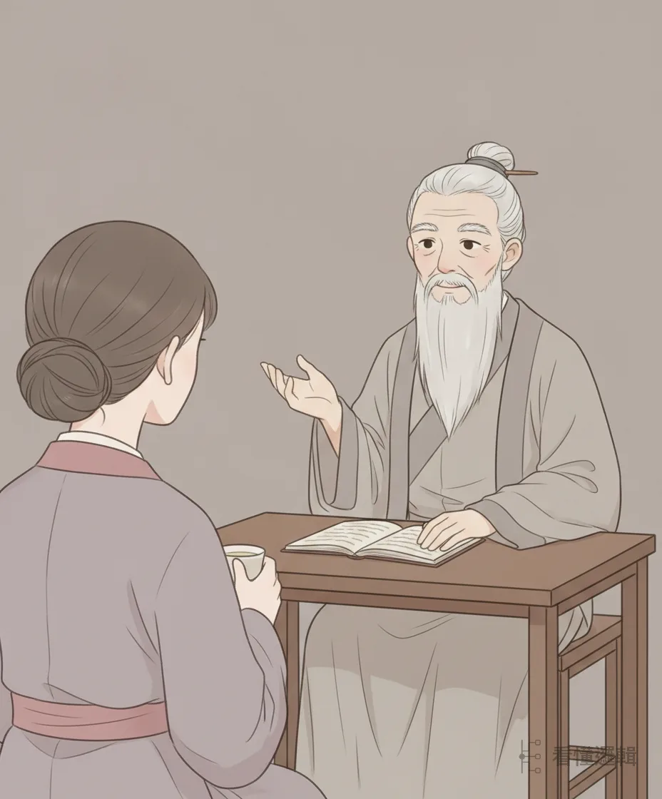 到了七十歲，家財雖厚，續絃的王夫人年近四十仍無子嗣——這樁心事，正是他來問的。