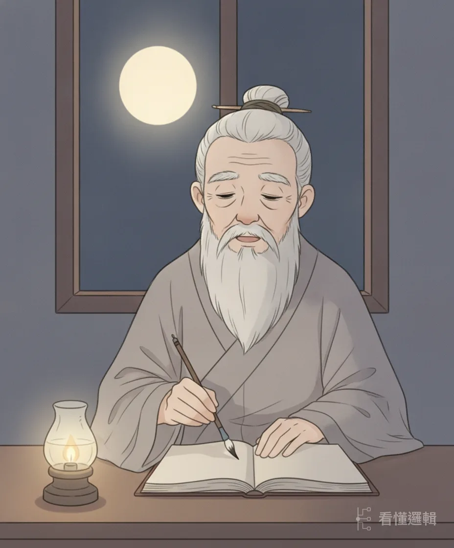 安排好這門婚事的那一夜，他照例把當天的事記進冊子，燈下倦意漸濃——窗外圓月正升起，夢境悄悄展開。