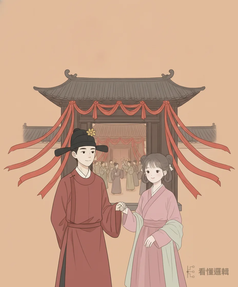 張珙果然高中狀元，衣錦榮歸，與鶯鶯終成眷屬。功名的遲與速本不由人急——把心放平、本分做足，屬於自己的際會風雲一到，眼前的機會自然接得穩。（應第四句「際會風雲在眼前」；b5 寓意收於圖說、不斷言吉凶。）