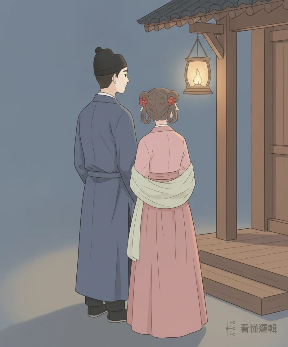 包公作主，將兩人結為連理，有情人終成眷屬——彷彿平日誠心燒的好香，終究上達了神明。事情像深夜孤燈般停滯、甚至像錯過了約定的時機，先別急著認定全盤皆空；誠心把本分做好、把善意積著，緣分未盡，暗處往往還留著讓一切重新亮起來的那一夜。