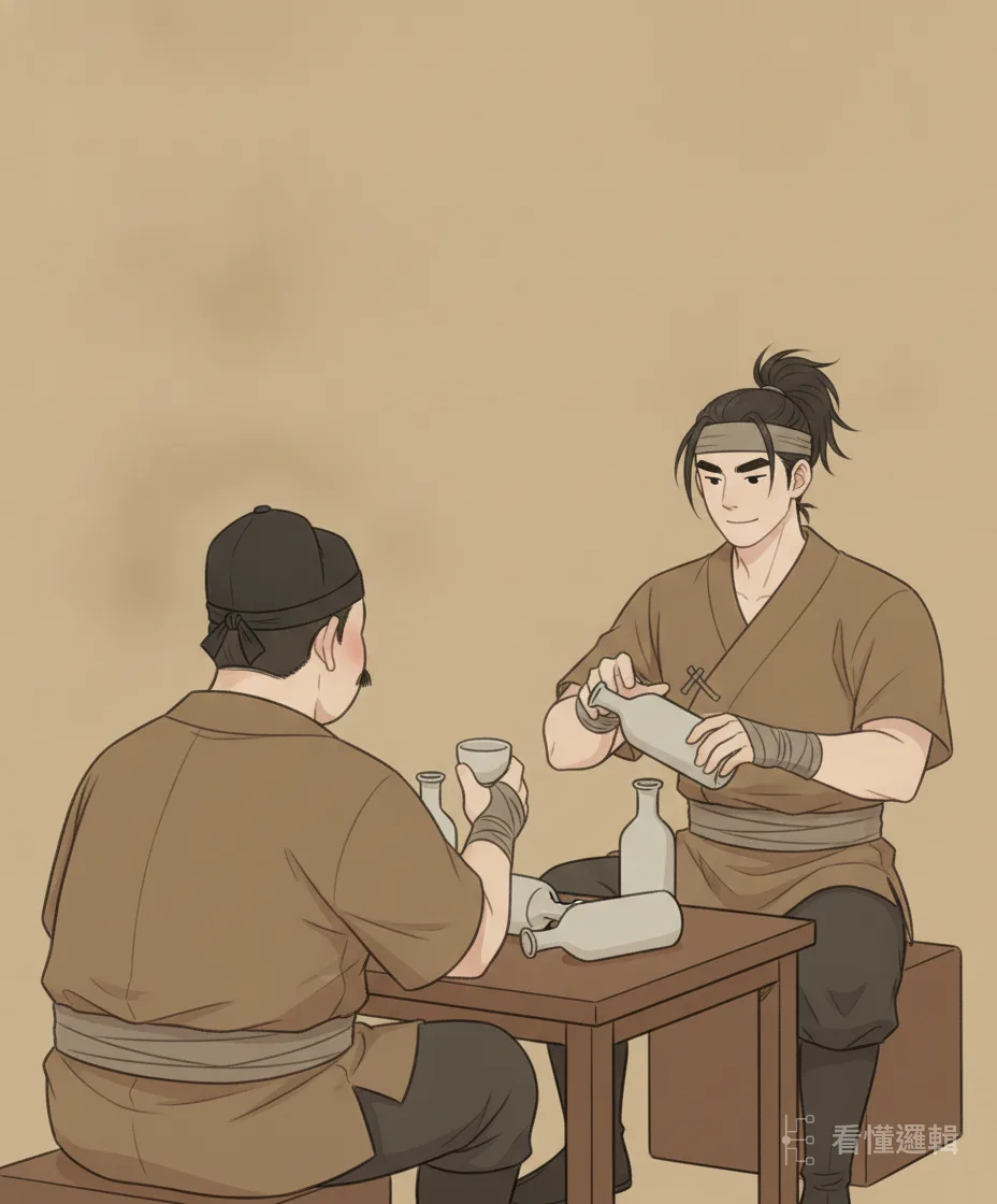 李通探知吳芳嗜酒，便備下好酒投其所好。一杯接一杯，吳芳醉得東倒西歪，看守也跟著鬆懈下來。