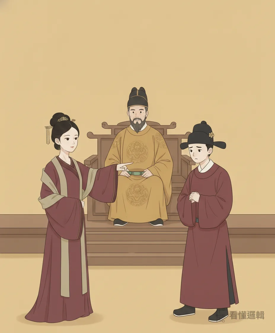 為顧全社稷，昭君應允出塞和番，並在群臣中選中通曉番語的新科狀元劉文龍隨行護送。文龍以新婚燕爾等三事婉辭，昭君曉以大義，元帝便收他為御弟、賜姓王，結拜為兄妹。