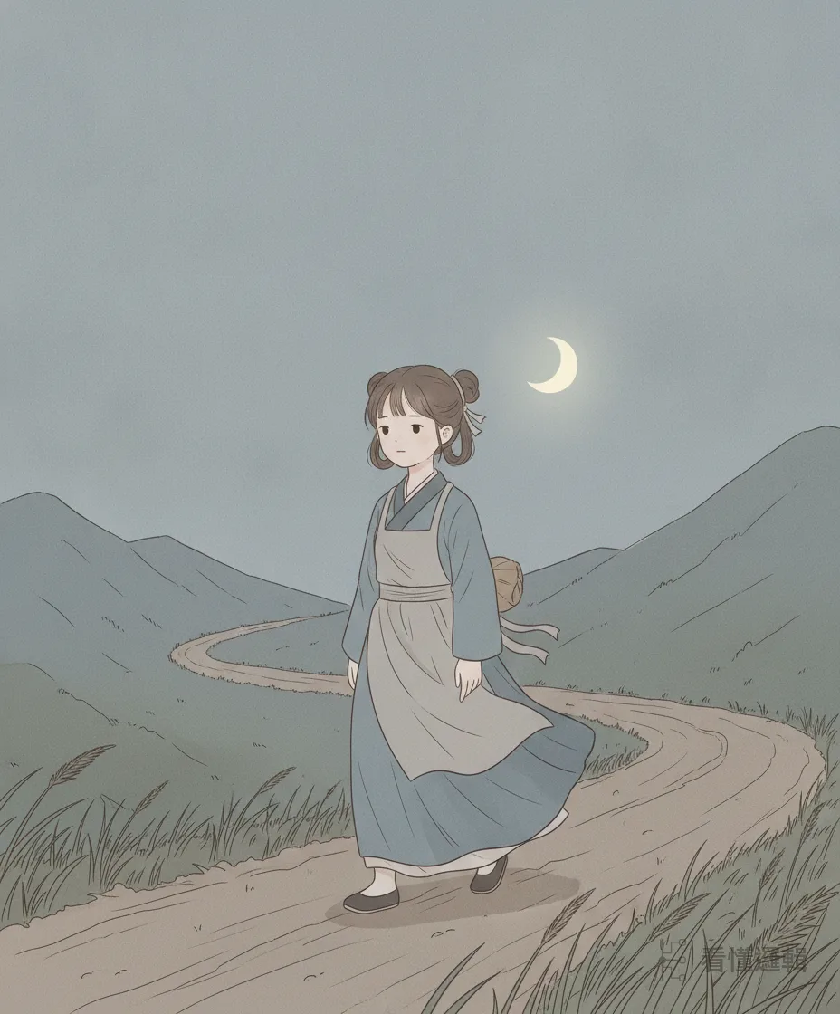 玉真認定丈夫不會寫出這種話。她收拾行囊獨自上京尋夫，一路風霜，天上的月一天天圓起來。