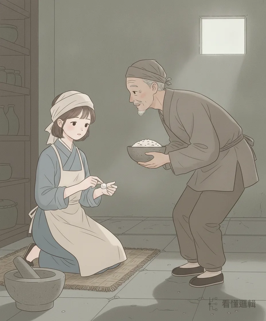 抵京後玉真被帶進溫府，遭剪髮、罰在冷房做粗活。老僕看不過去，悄悄教她把半顆珍珠藏進送給狀元的飯食裡。