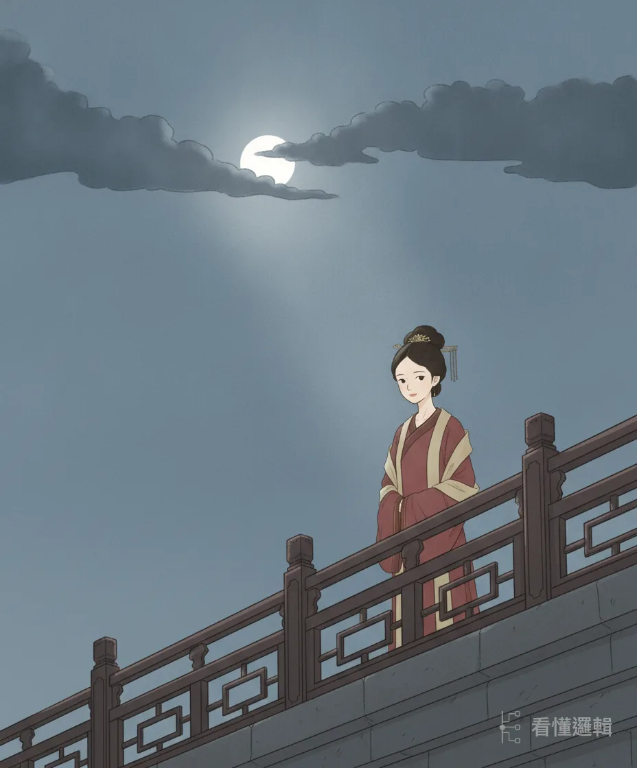 昭君這一路，靠的不是怨天尤人，而是一份「等」的定力。雲遮月的日子急不來；先把自己安頓好，該亮的時候，月光自然照得進來。