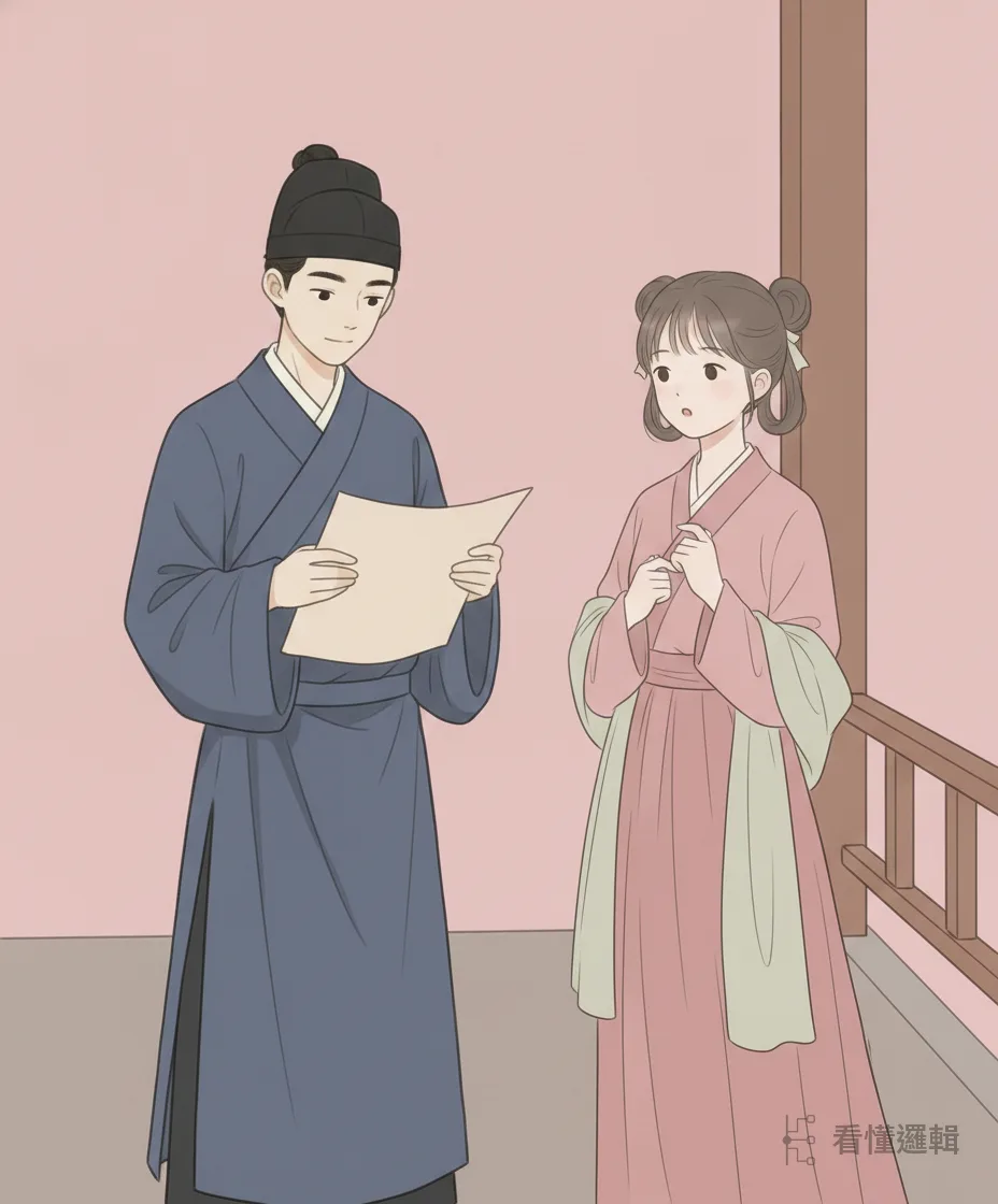 陳家長女杏元冰雪聰明，看這名下人談吐氣度都不像僕役，越看越不對——一眼認出他正是失蹤的梅家之子。