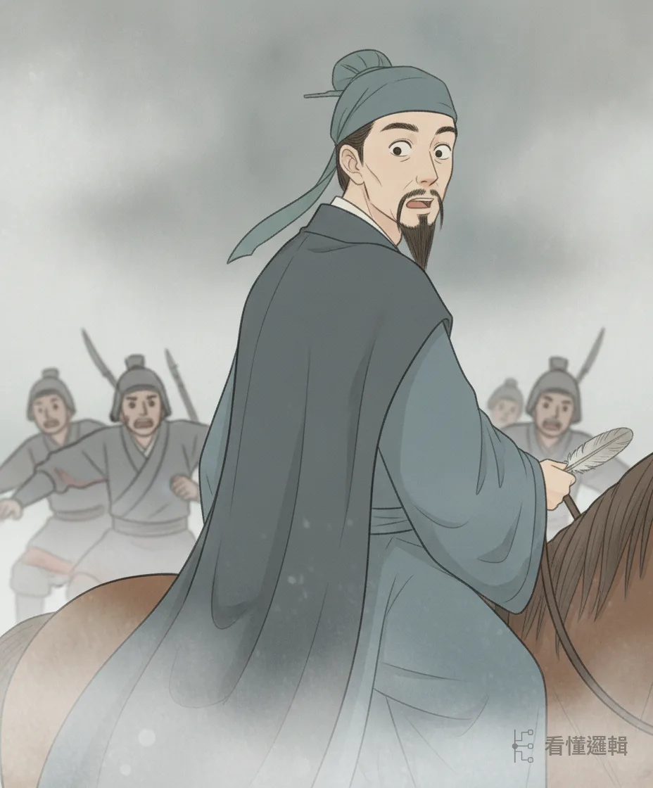 司馬懿帶兵追趕，卻怎麼也追不上；再看那幾支隊伍神出鬼沒、來去飄忽，竟真以為遇上了天兵，士兵嚇得不敢交戰，只好退回上邽，一連三天不敢出城。