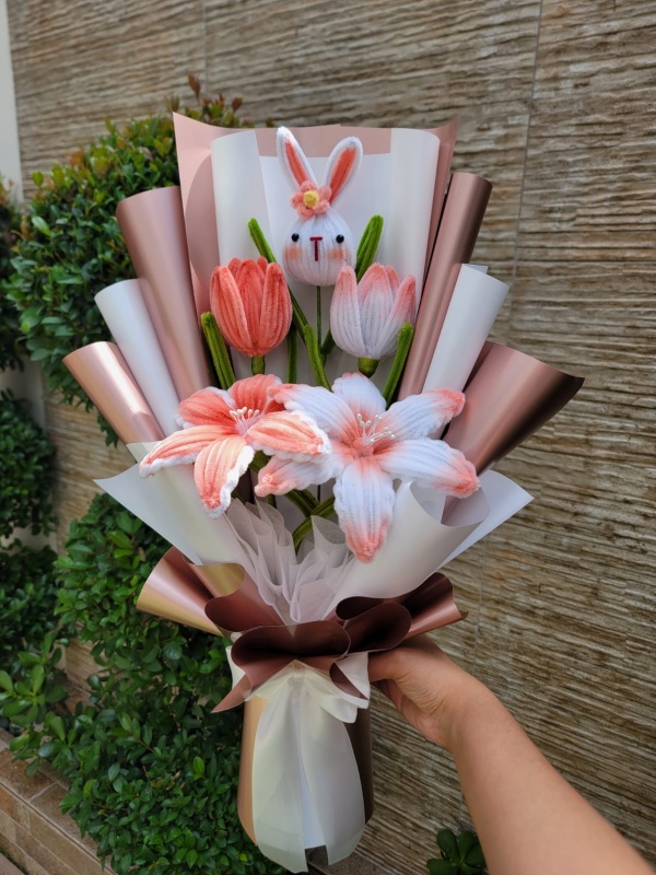 🌸 Ramo Eterno Bunny Tulipán
