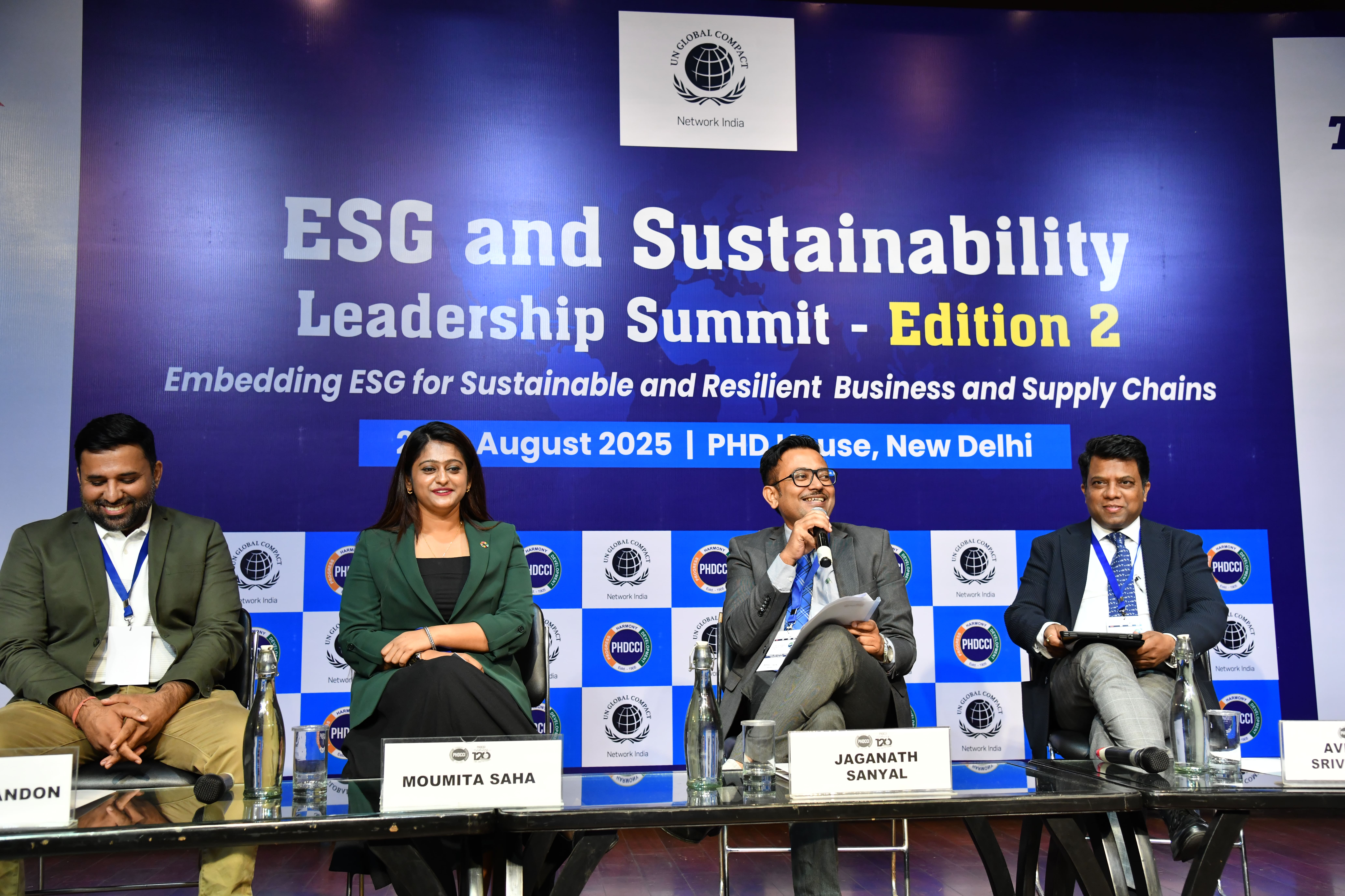 Moderating a panel session at United Nations Global Connect, ESG & Sustainability Summit