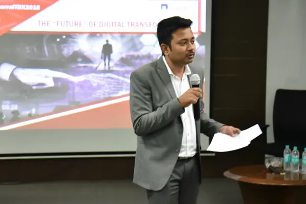 While conducting seminar on - Future of DIgital Transformation, InterraIT , NCR, India.