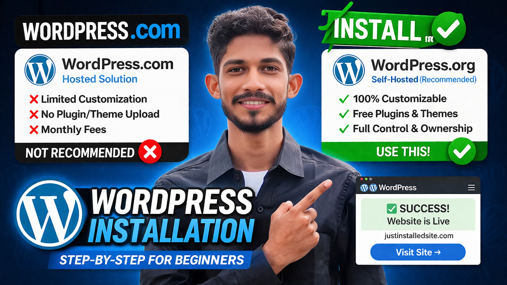 WordPress.com vs WordPress.org 2024 – Full Comparison & How to Install WordPress.org"