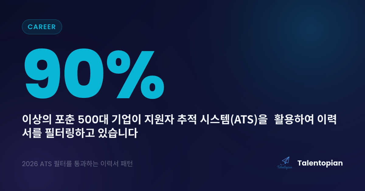 2026 ATS 필터를 통과하는 이력서 패턴